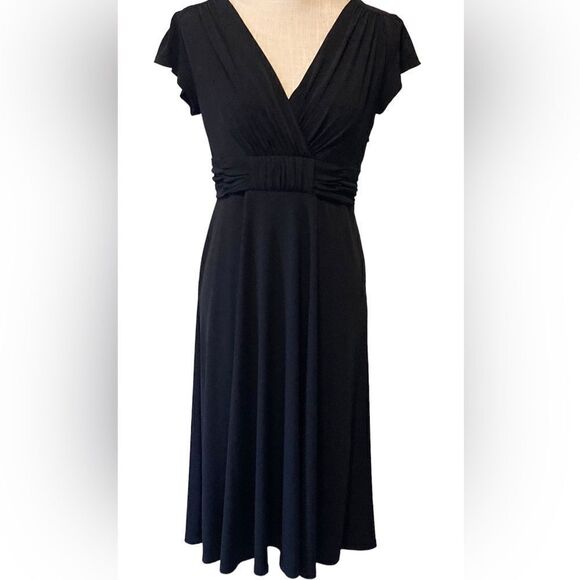 Jones Wear Black Midi Dress Size 8 NWOT - Picture 4 of 8